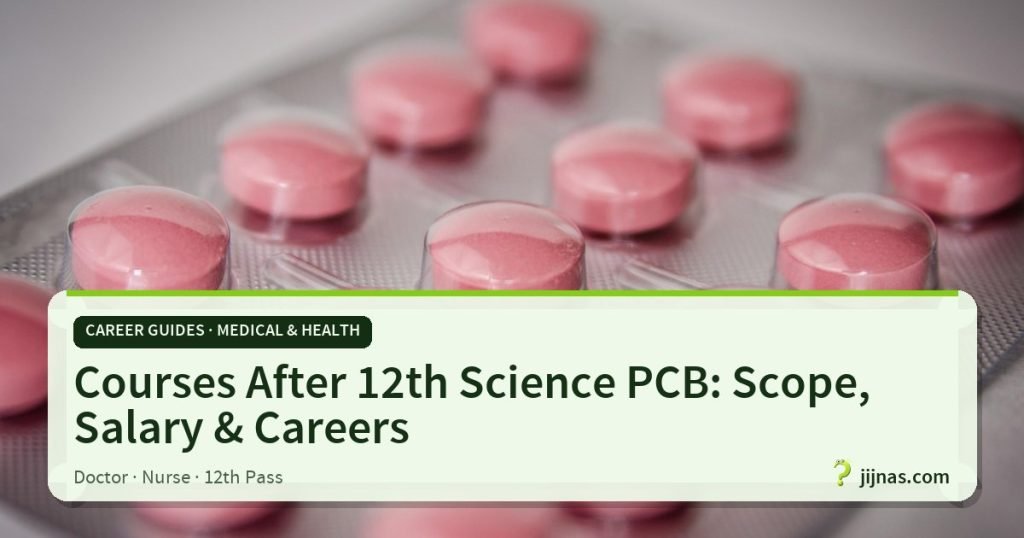 Courses After 12th Science PCB: Scope, Salary & Careers, Career Guides · Medical & Health | jijnas.com