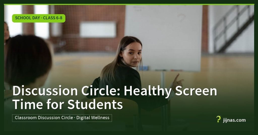 Discussion Circle: Healthy Screen Time for Students, School Day · Class 6-8 | jijnas.com