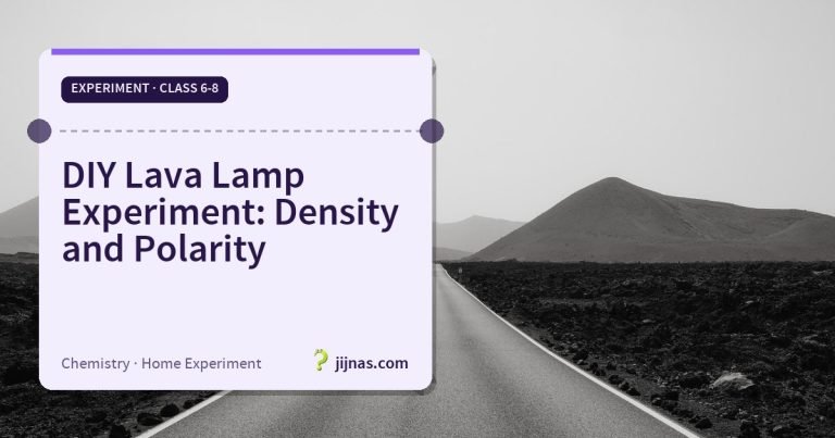 DIY Lava Lamp Experiment: Density and Polarity, Experiment · Class 6-8 | jijnas.com