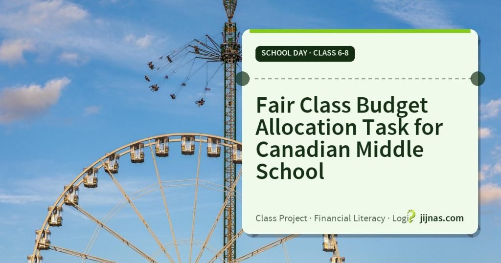 Fair Class Budget Allocation Task for Canadian Middle School, School Day · Class 6-8 | jijnas.com
