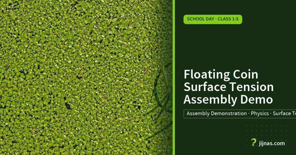 Floating Coin Surface Tension Assembly Demo, School Day · Class 1-5 | jijnas.com