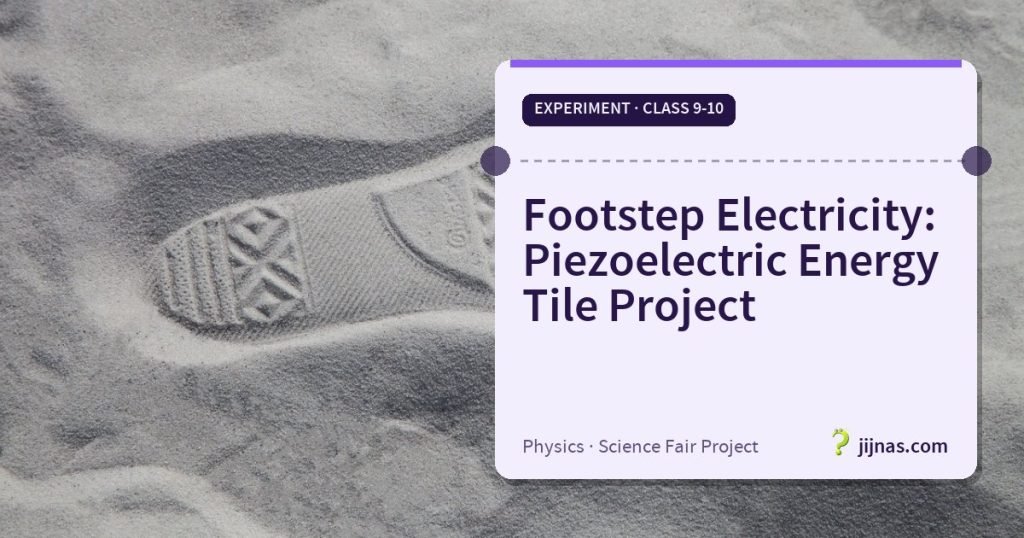 Footstep Electricity: Piezoelectric Energy Tile Project, Experiment · Class 9-10 | jijnas.com