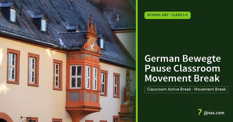German Bewegte Pause Classroom Movement Break, School Day · Class 1-5 | jijnas.com