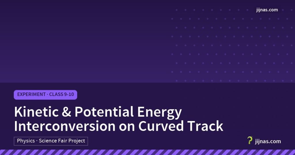 Kinetic & Potential Energy Interconversion on Curved Track, Experiment · Class 9-10 | jijnas.com