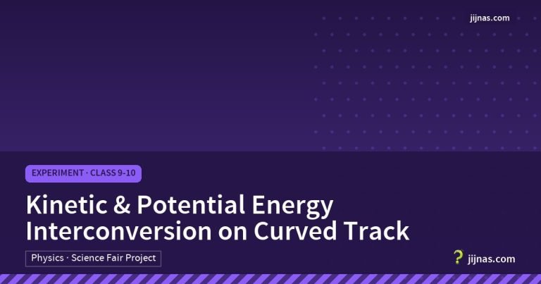 Kinetic & Potential Energy Interconversion on Curved Track, Experiment · Class 9-10 | jijnas.com