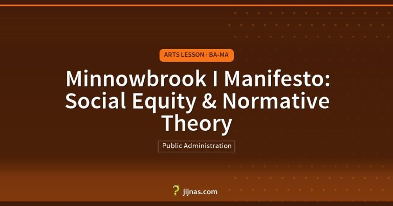 Minnowbrook I Manifesto: Social Equity & Normative Theory, Arts Lesson · BA-MA | jijnas.com