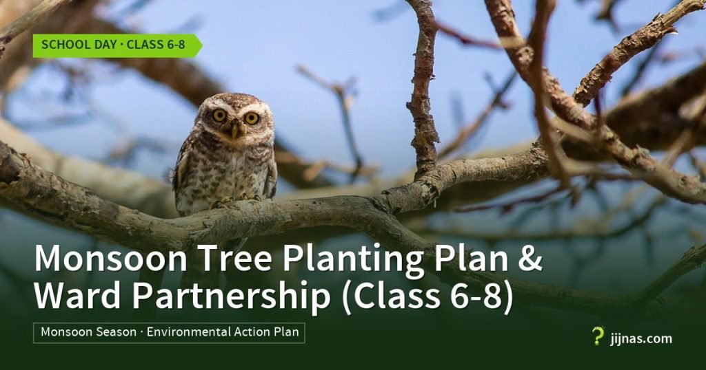 Monsoon Tree Planting Plan & Ward Partnership (Class 6-8), School Day · Class 6-8 | jijnas.com