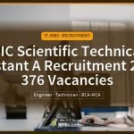 NIC Scientific Technical Assistant A Recruitment 2026, 376 Vacancies, IT Jobs · Recruitment | jijnas.com