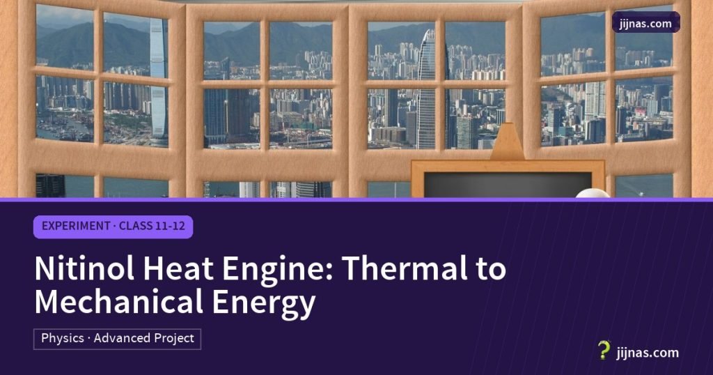 Nitinol Heat Engine: Thermal to Mechanical Energy, Experiment · Class 11-12 | jijnas.com