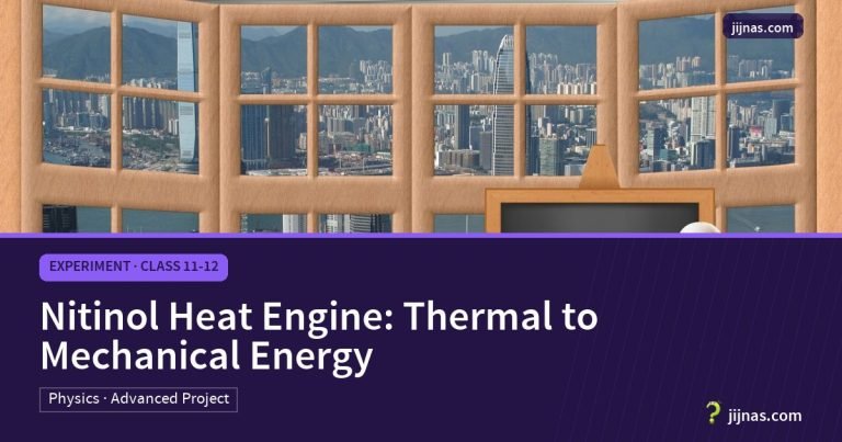 Nitinol Heat Engine: Thermal to Mechanical Energy, Experiment · Class 11-12 | jijnas.com