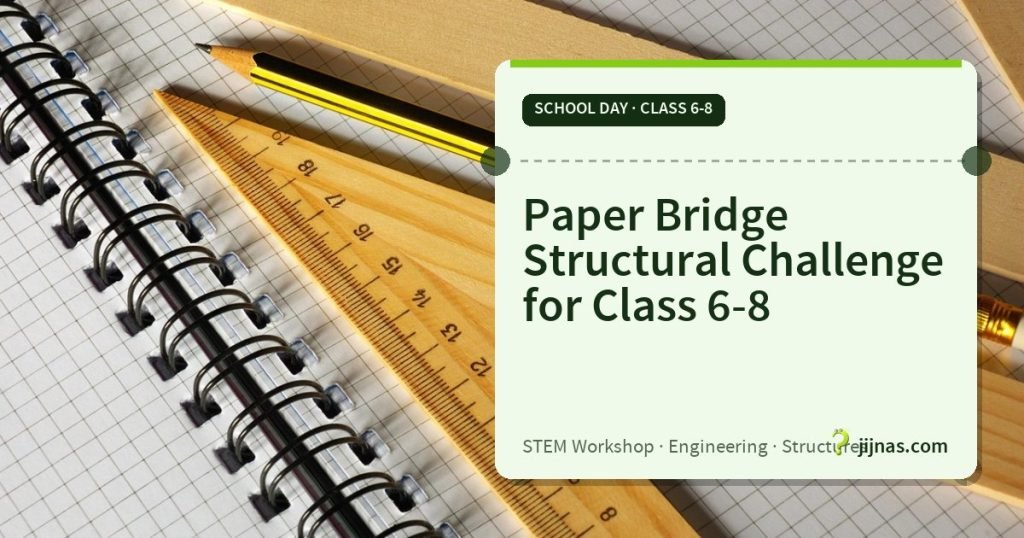 Paper Bridge Structural Challenge for Class 6-8, School Day · Class 6-8 | jijnas.com