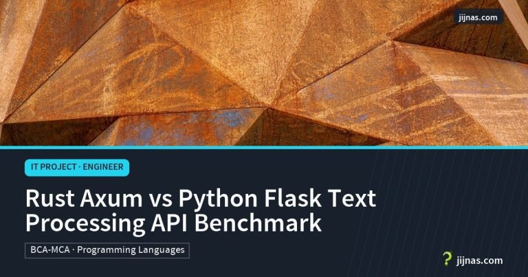 Rust Axum vs Python Flask Text Processing API Benchmark, IT Project · Engineer | jijnas.com