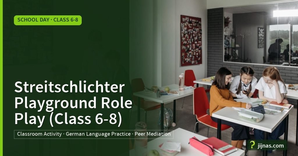 Streitschlichter Playground Role Play (Class 6-8), School Day · Class 6-8 | jijnas.com