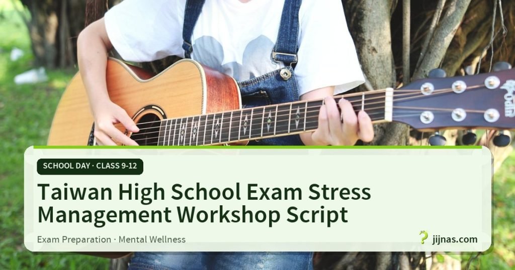 Taiwan High School Exam Stress Management Workshop Script, School Day · Class 9-12 | jijnas.com