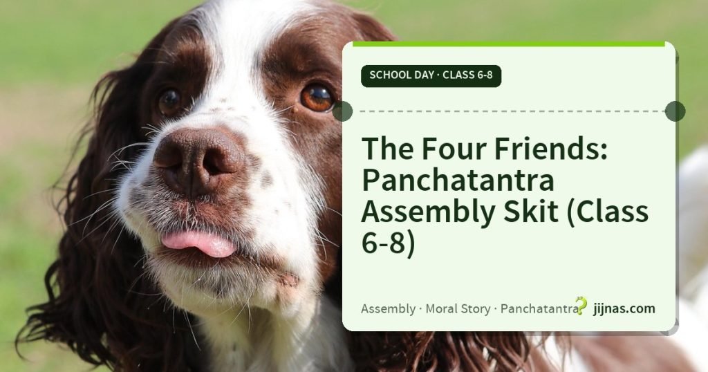 The Four Friends: Panchatantra Assembly Skit (Class 6-8), School Day · Class 6-8 | jijnas.com