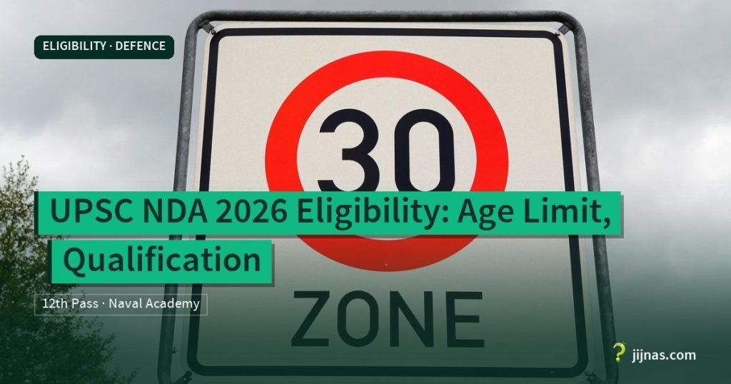 UPSC NDA 2026 Eligibility: Age Limit, Qualification, Eligibility · Defence | jijnas.com