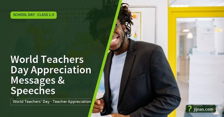 World Teachers Day Appreciation Messages & Speeches, School Day · Class 1-5 | jijnas.com