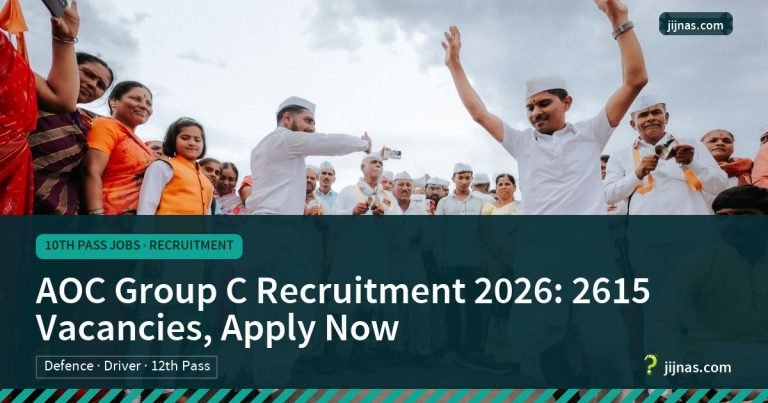 AOC Group C Recruitment 2026: 2615 Vacancies, Apply Now, 10th Pass Jobs · Recruitment | jijnas.com
