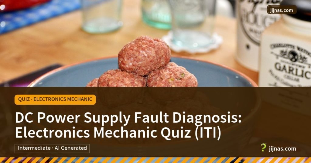 DC Power Supply Fault Diagnosis: Electronics Mechanic Quiz (ITI), Quiz · Electronics Mechanic | jijnas.com