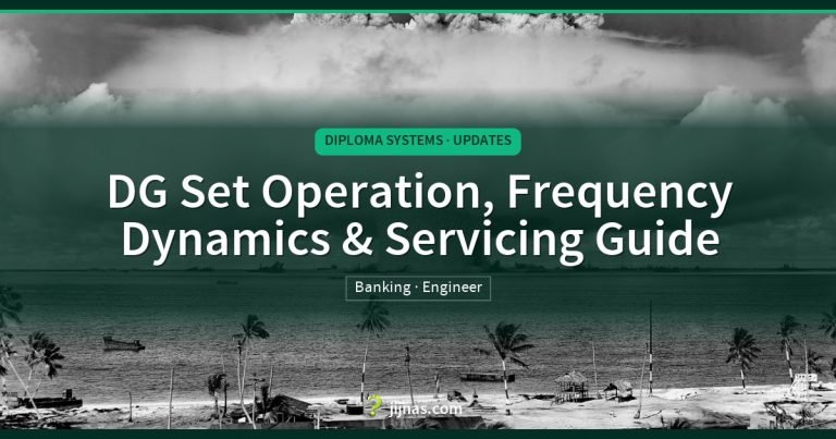 DG Set Operation, Frequency Dynamics & Servicing Guide, Diploma Systems · Updates | jijnas.com