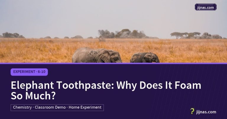 Elephant Toothpaste: Why Does It Foam So Much?, Experiment · 6-10 | jijnas.com