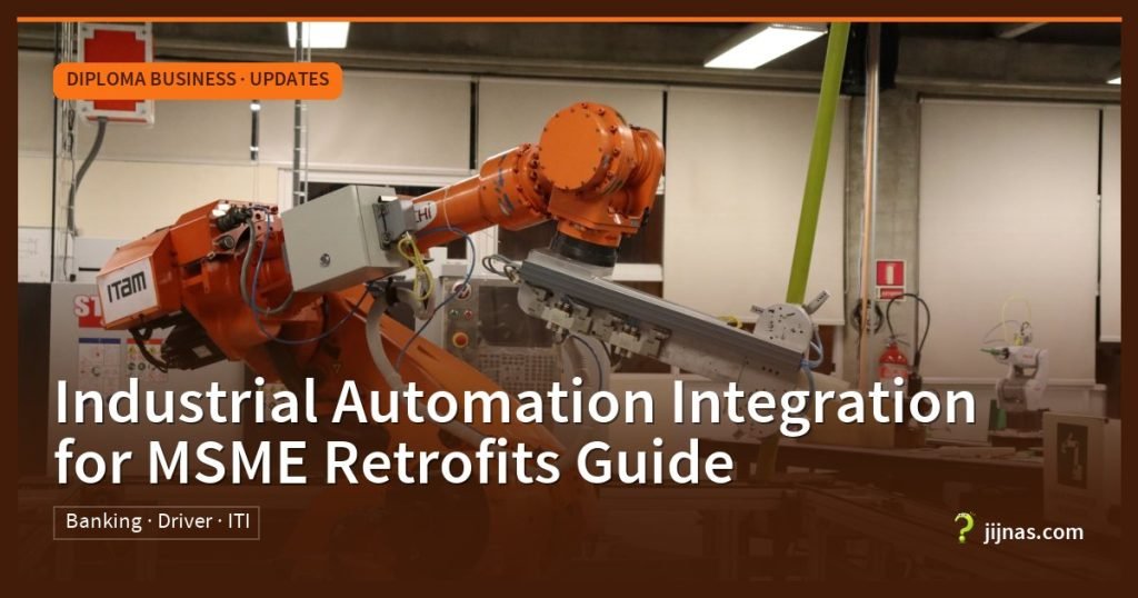 Industrial Automation Integration for MSME Retrofits Guide, Diploma Business · Updates | jijnas.com
