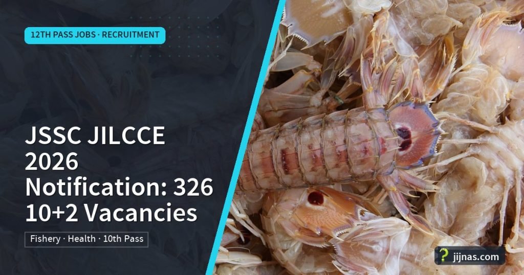 JSSC JILCCE 2026 Notification: 326 10+2 Vacancies, 12th Pass Jobs · Recruitment | jijnas.com