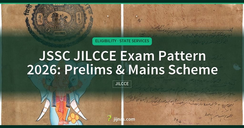 JSSC JILCCE Exam Pattern 2026: Prelims & Mains Scheme, Eligibility · State Services | jijnas.com