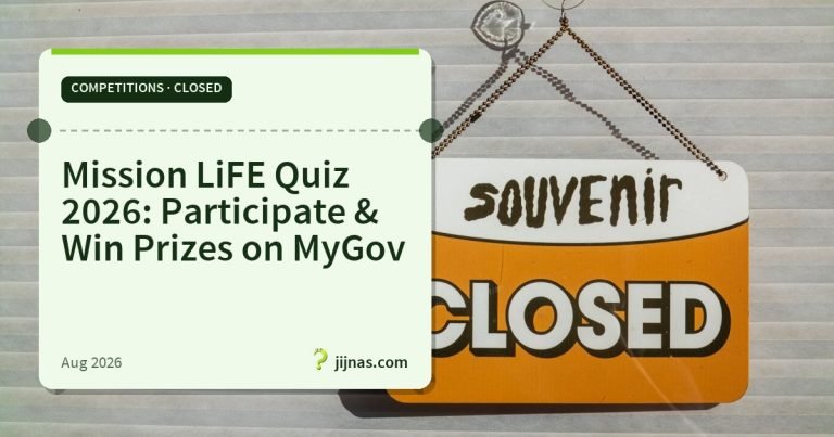 Mission LiFE Quiz 2026: Participate & Win Prizes on MyGov, Competitions · Closed | jijnas.com