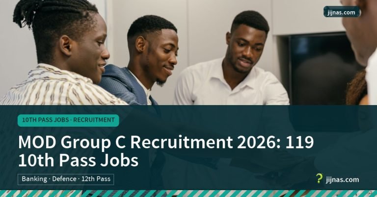 MOD Group C Recruitment 2026: 119 10th Pass Jobs, 10th Pass Jobs · Recruitment | jijnas.com