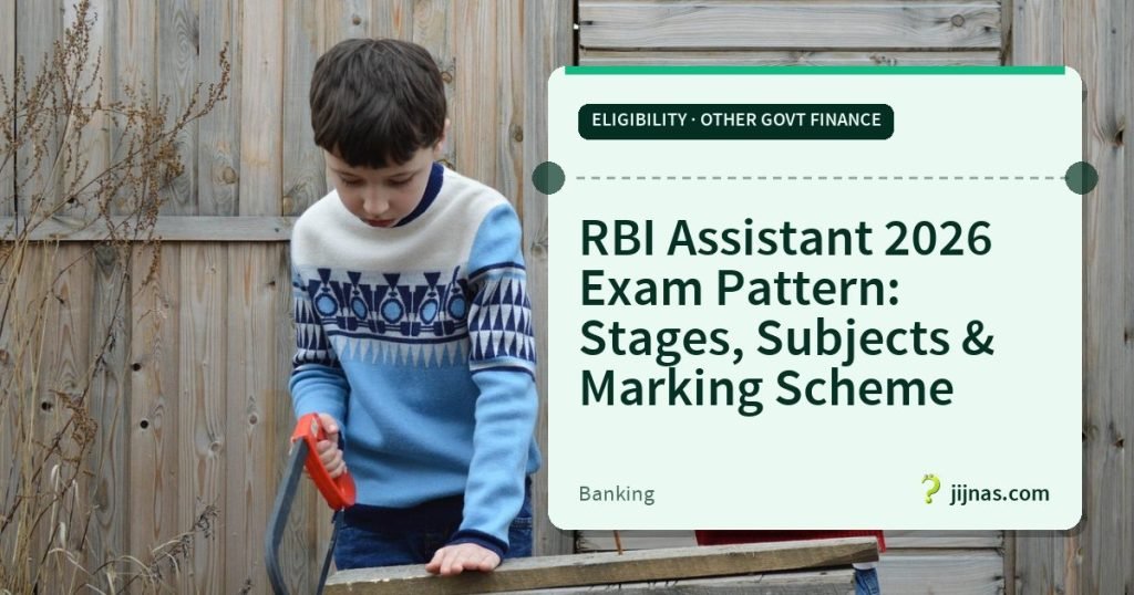 RBI Assistant 2026 Exam Pattern: Stages, Subjects & Marking Scheme, Eligibility · Other Govt Finance | jijnas.com