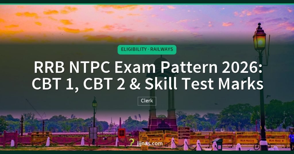 RRB NTPC Exam Pattern 2026: CBT 1, CBT 2 & Skill Test Marks, Eligibility · Railways | jijnas.com