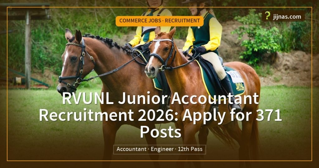 RVUNL Junior Accountant Recruitment 2026: Apply for 371 Posts, Commerce Jobs · Recruitment | jijnas.com