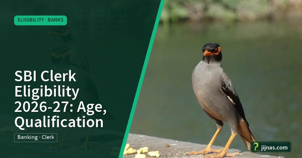 SBI Clerk Eligibility 2026-27: Age, Qualification, Eligibility · Banks | jijnas.com