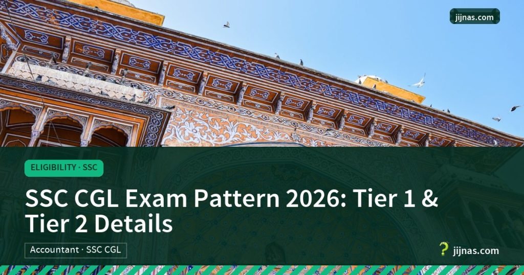 SSC CGL Exam Pattern 2026: Tier 1 & Tier 2 Details, Eligibility · SSC | jijnas.com
