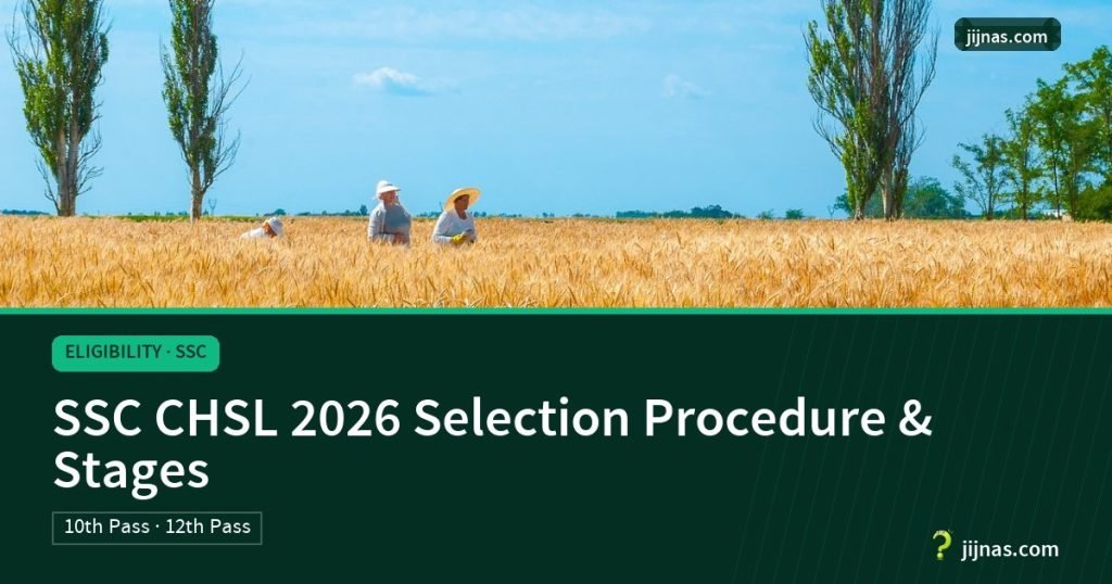 SSC CHSL 2026 Selection Procedure & Stages, Eligibility · SSC | jijnas.com