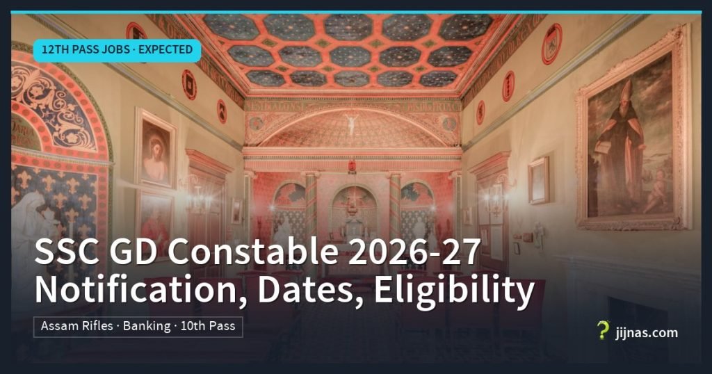 SSC GD Constable 2026-27 Notification, Dates, Eligibility, 12th Pass Jobs · Expected | jijnas.com