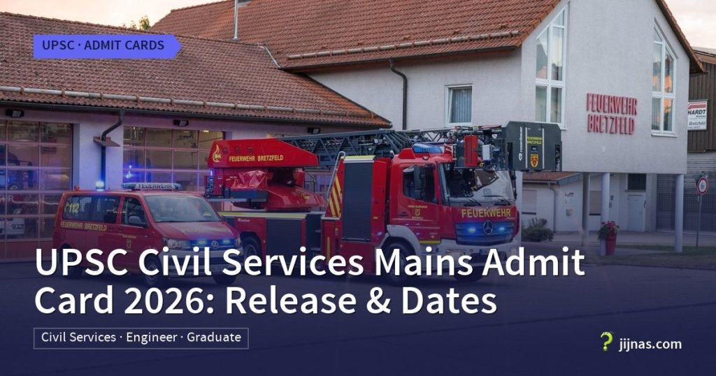 UPSC Civil Services Mains Admit Card 2026: Release & Dates, UPSC · Admit Cards | jijnas.com