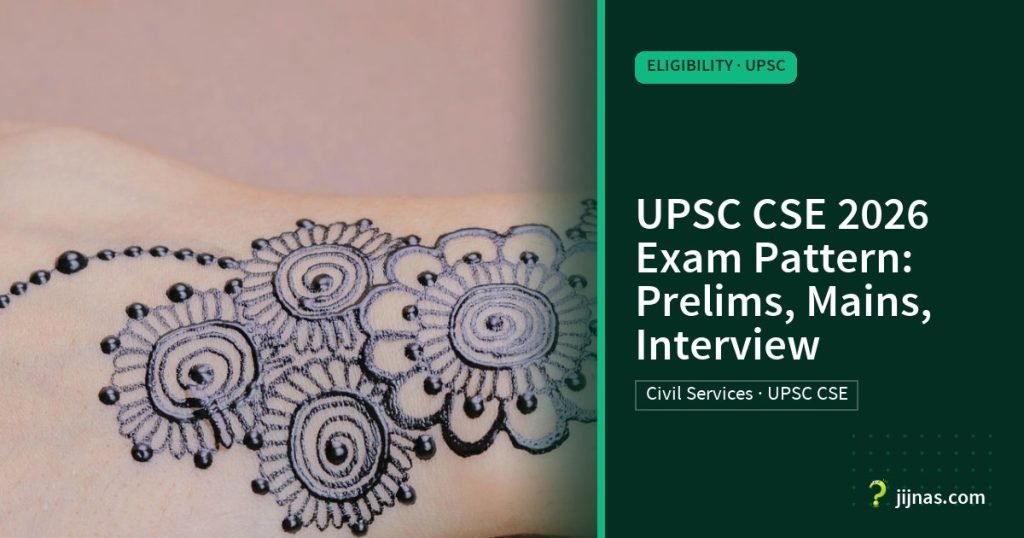 UPSC CSE 2026 Exam Pattern: Prelims, Mains, Interview, Eligibility · UPSC | jijnas.com