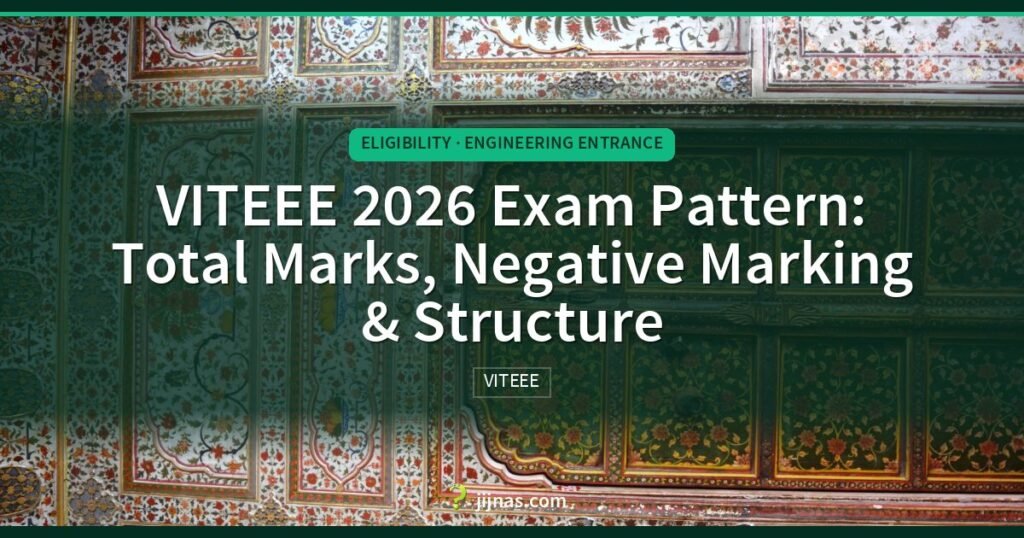 VITEEE 2026 Exam Pattern: Total Marks, Negative Marking & Structure, Eligibility · Engineering Entrance | jijnas.com