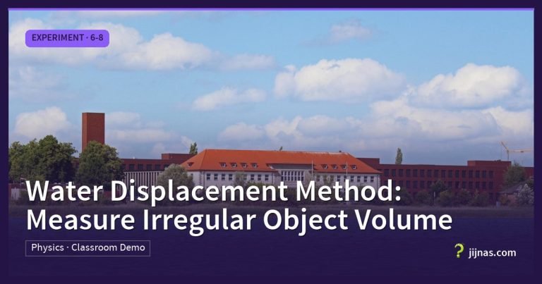 Water Displacement Method: Measure Irregular Object Volume, Experiment · 6-8 | jijnas.com