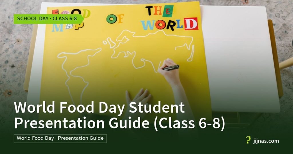 World Food Day Student Presentation Guide (Class 6-8), School Day · Class 6-8 | jijnas.com